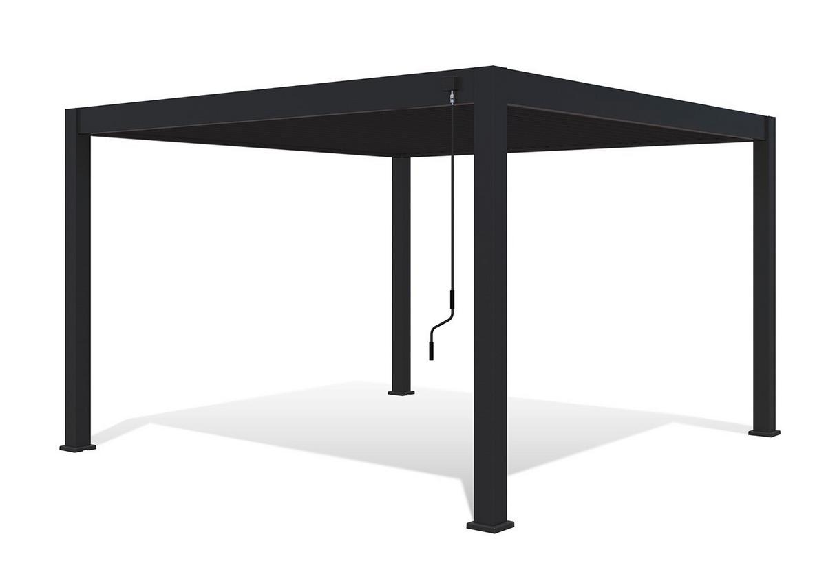 Pavillon Deluxe Plus 400x400cm Wetterfest, Gartenpavillon - Anthrazit, Basics, Metall (400/255/400cm) - WEIDE