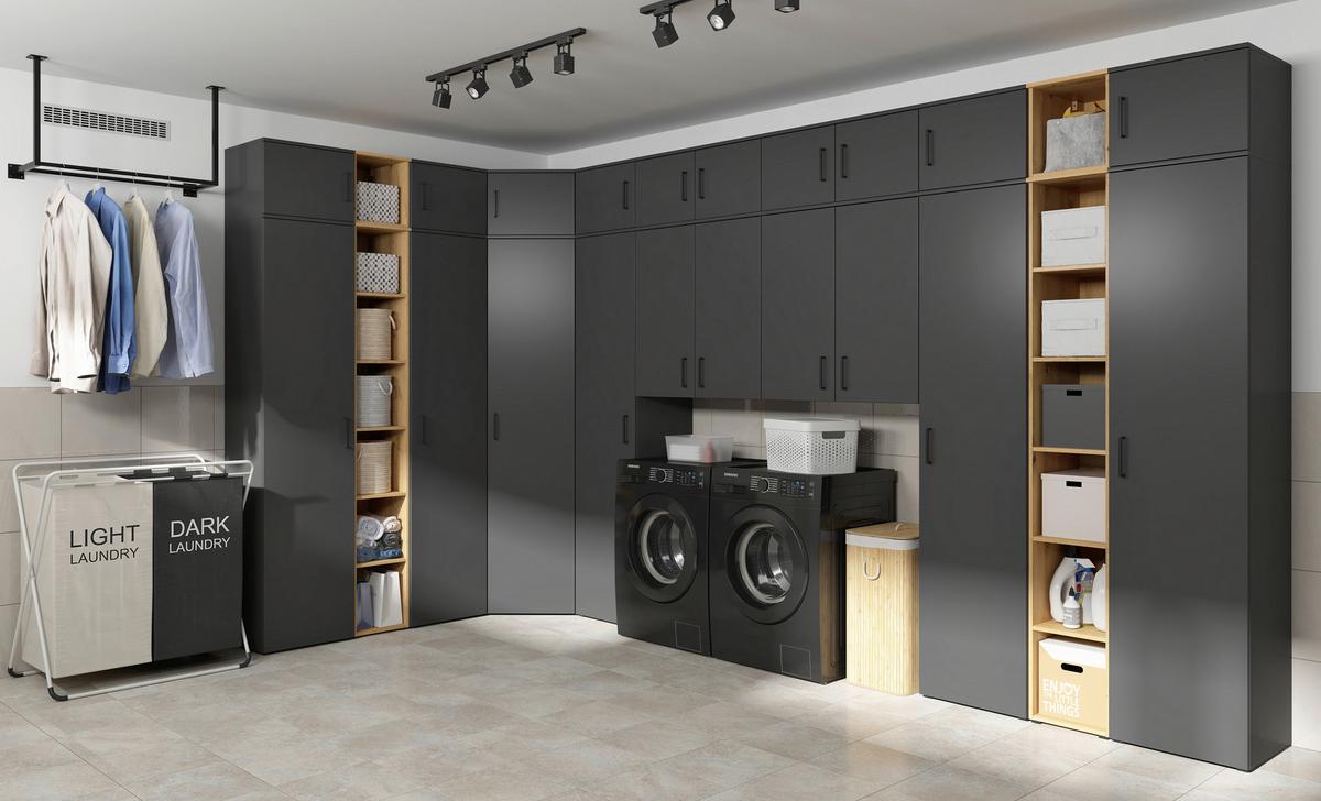 Komód Multistauraum - grafitszürke, Modern, faalapú anyag (80/83/52cm) - Carryhome