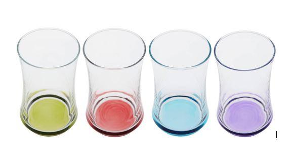 Longdrinkglas mit Farbigen Boden Edward, ca. 365 ml - Klar/Lila, KONVENTIONELL, Glas (0,365l) - Luca Bessoni