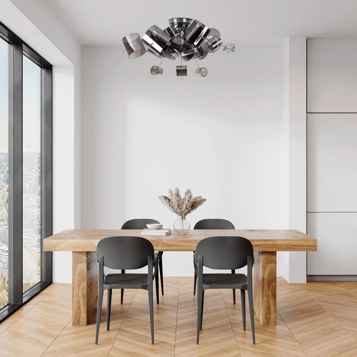 Deckenleuchte Exkl. 6xg9, 28w - Chromfarben, LIFESTYLE, Glas/Metall (57/38cm) - Näve