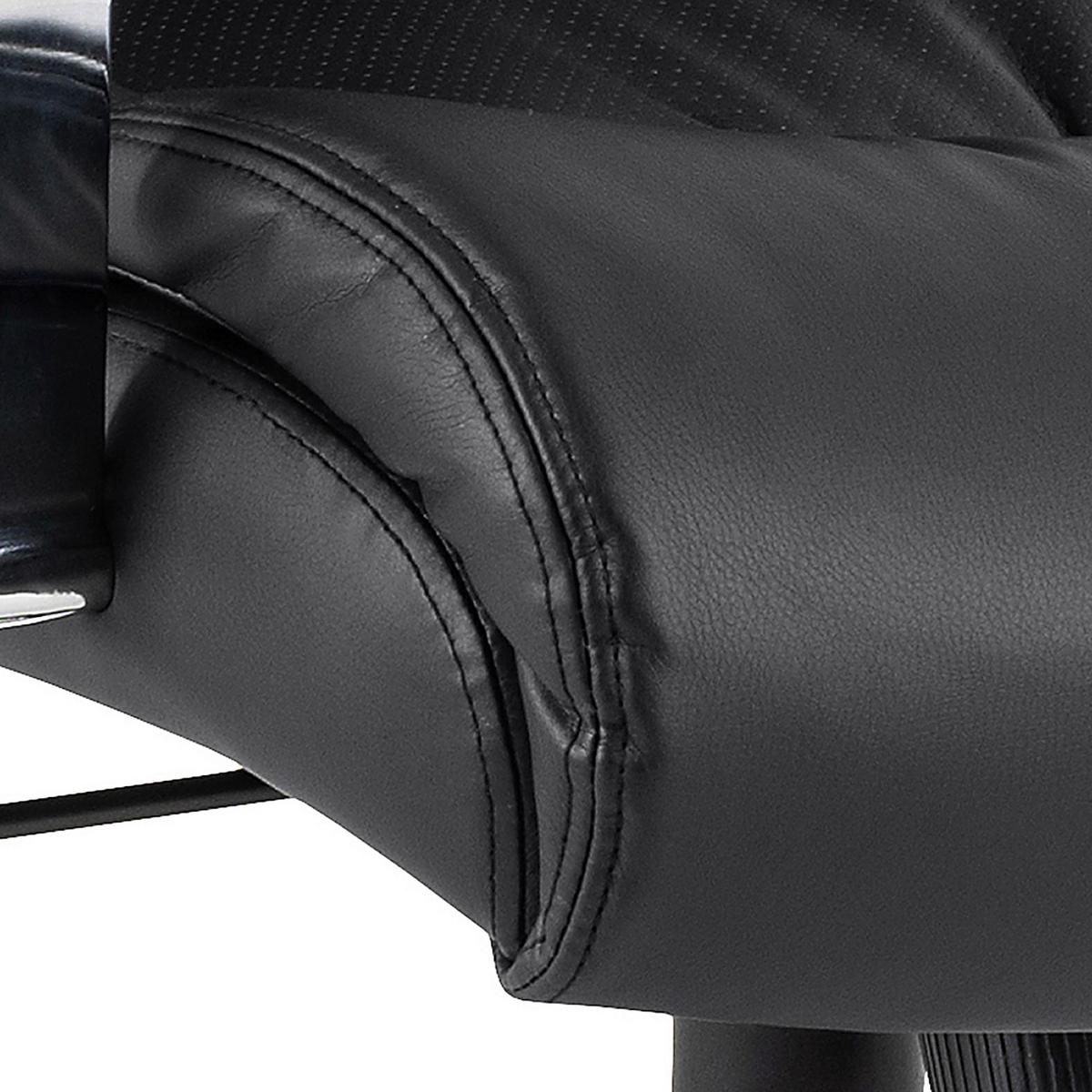 Chefsessel Benson B: 64,5 Cm - Chromfarben/Schwarz, Design, Textil/Metall (64,5/120/83cm) - MID.YOU