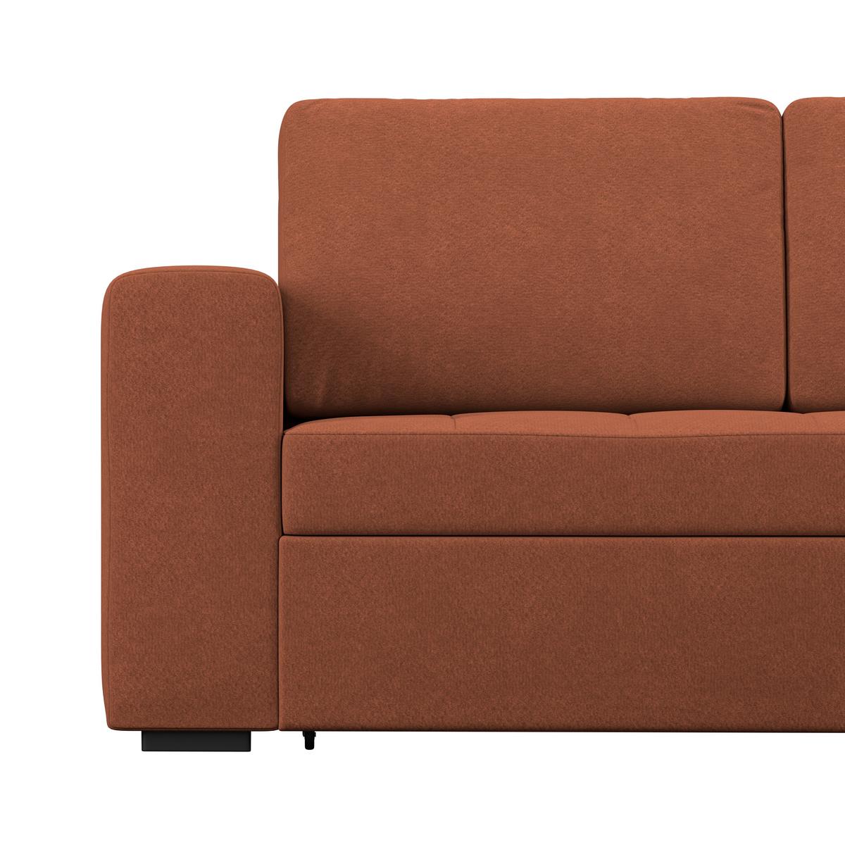 Ecksofa Jan Rostfarben S: 247x155 Cm - Rostfarben, Trend, Textil (247/155cm)