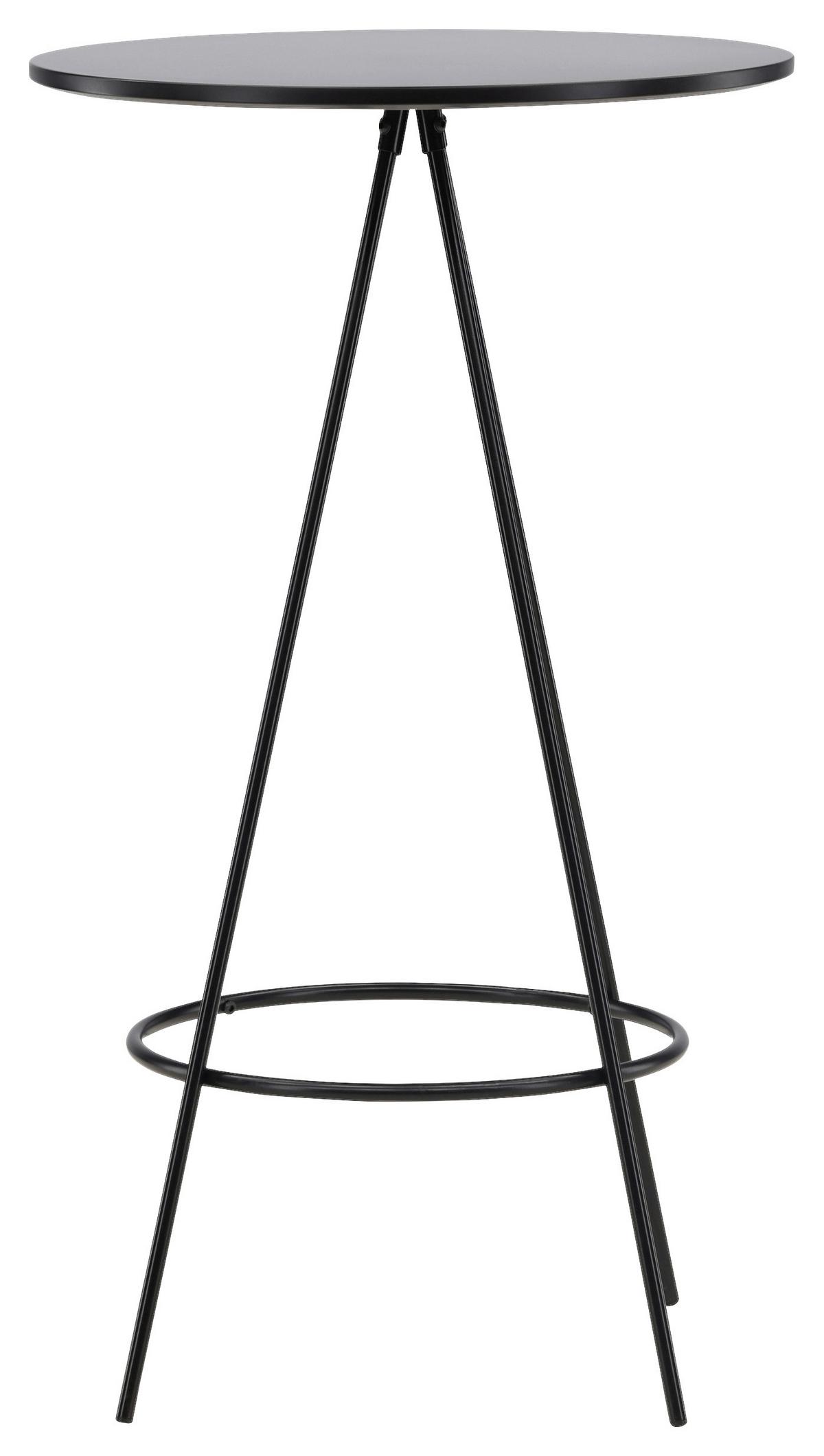 Barhocker Bistro - Schwarz, Design, Holzwerkstoff/Metall (60/105/60cm) - Livetastic