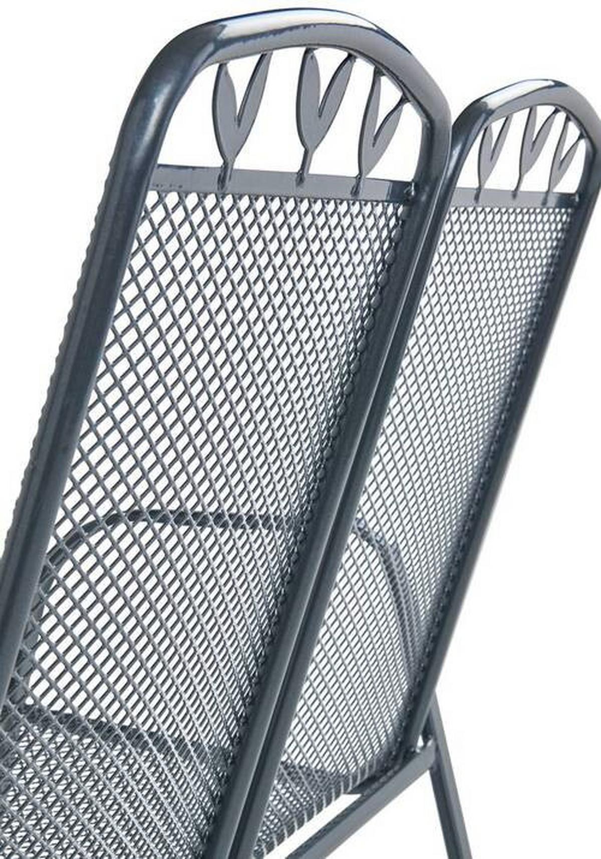 Gartenbank Metall 2-sitzer Toulouse Mit Armlehnen - Grau, MODERN, Metall (108/98/61cm) - Luca Bessoni