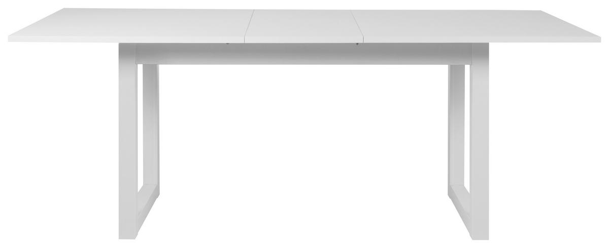 Esstisch Ausziehbar Denver 160-200x90 Cm Weiß - Weiß, Design, Holzwerkstoff (160/90/75cm) - MID.YOU