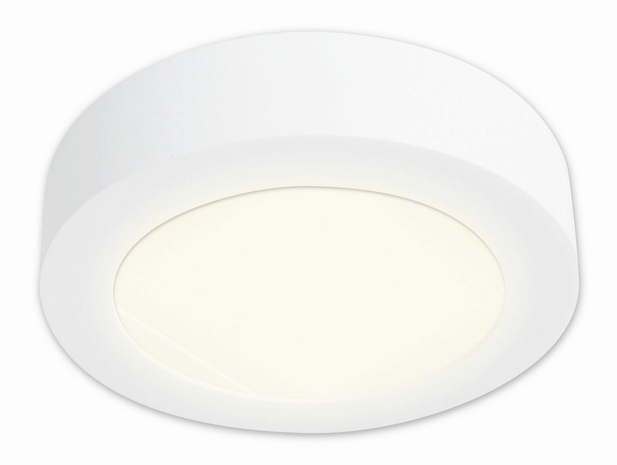 Led-deckenleuchte Ø 17 Cm 1-Flammig Rund - Weiß, Design, Kunststoff/Metall (17/4cm) - Näve