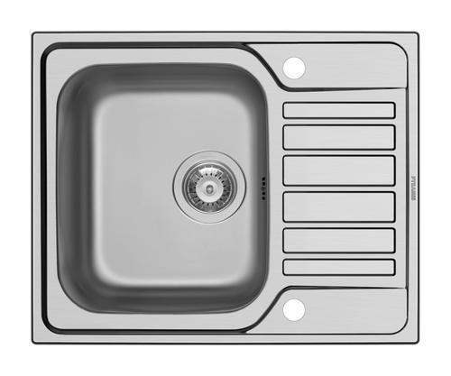 Spüle Sparta Sbsd Edelstahl Bxt: 62x50 cm - Edelstahlfarben, MODERN, Metall (62/50cm) - HKT