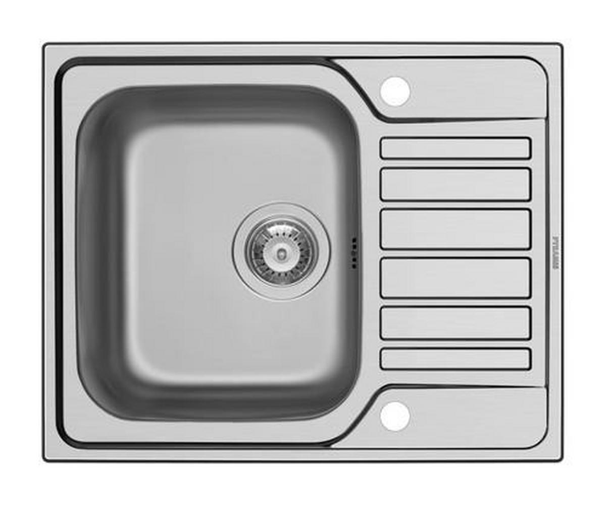 Spüle Sparta Sbsd Edelstahl Bxt: 62x50 cm - Edelstahlfarben, MODERN, Metall (62/50cm) - HKT
