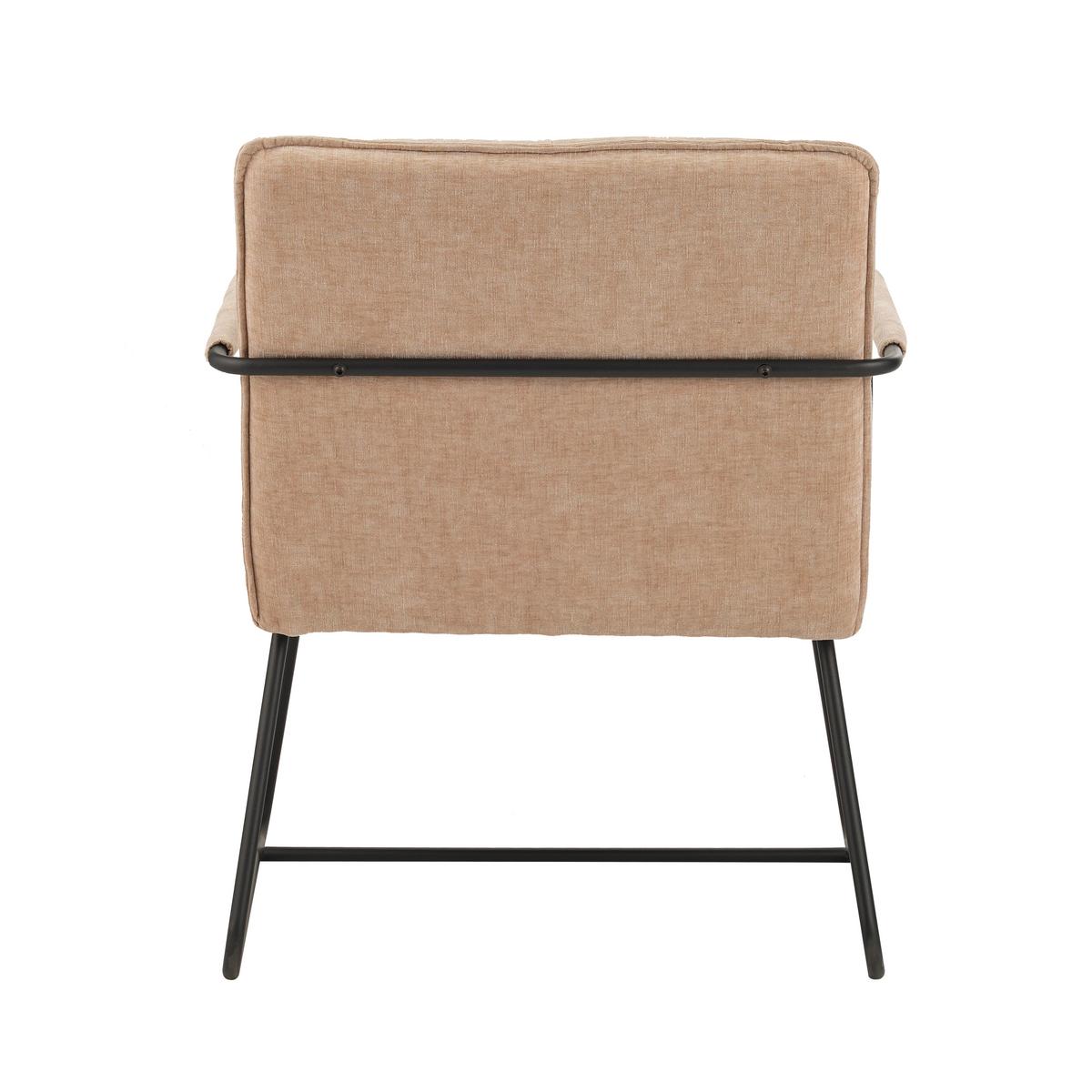 Sessel Bilbao Beige B: 65 cm - Beige/Schwarz, MODERN, Textil (65/80/68cm) - MID.YOU