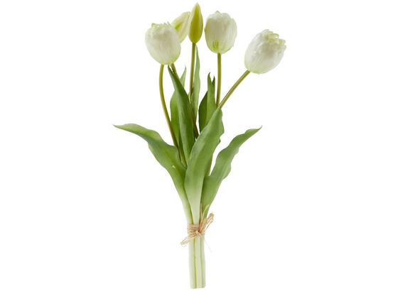 Umelá Kvetina Tulpen I - biela/zelená, Moderný, kov/plast (39cm) Umelá Kvetina Tulpen I - biela/zelená, Moderný, kov/plast (39cm)
