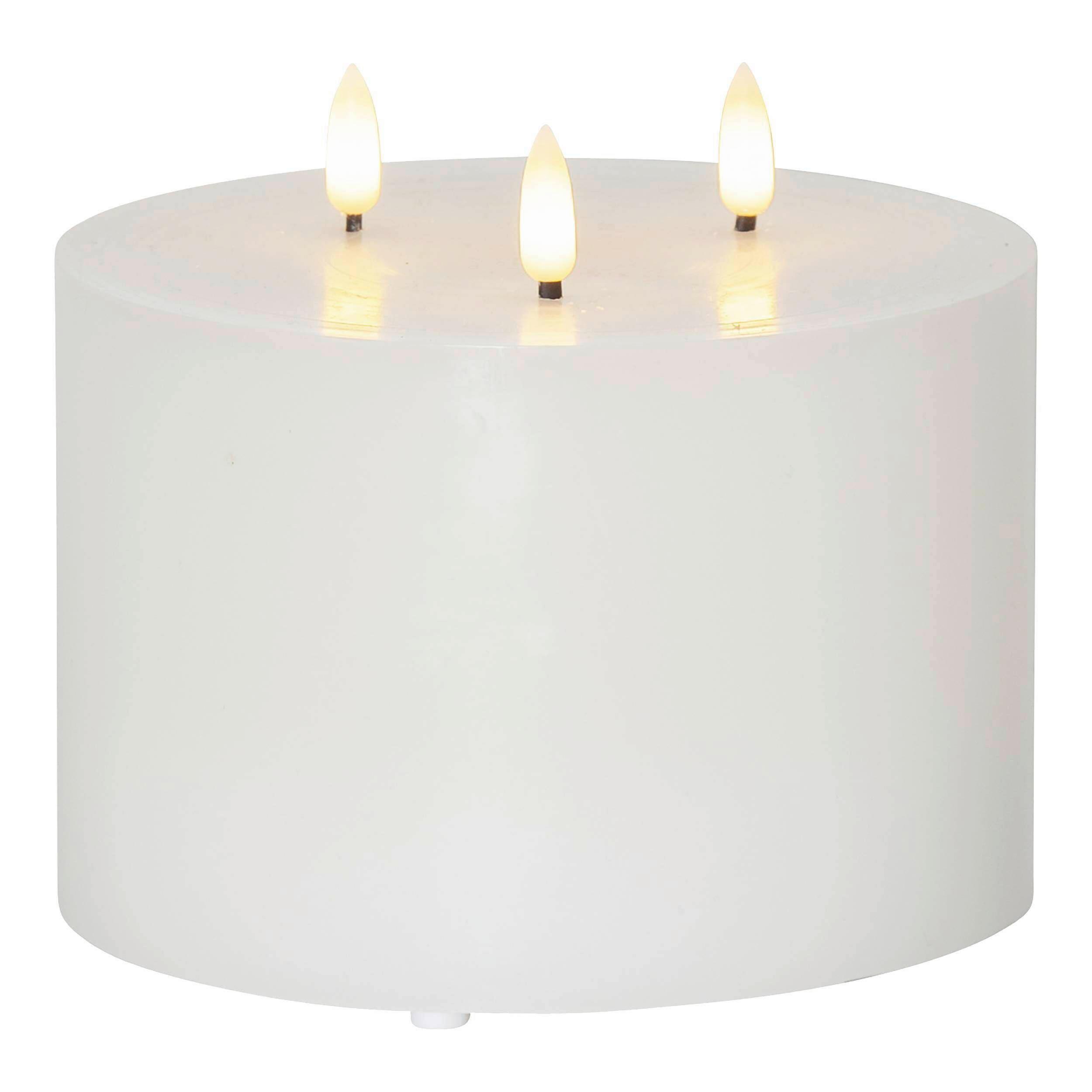 LED-Kerze 411546 LED-Kerze - Weiß, Basics, Naturmaterialien/Kunststoff (15/13cm) - Eglo