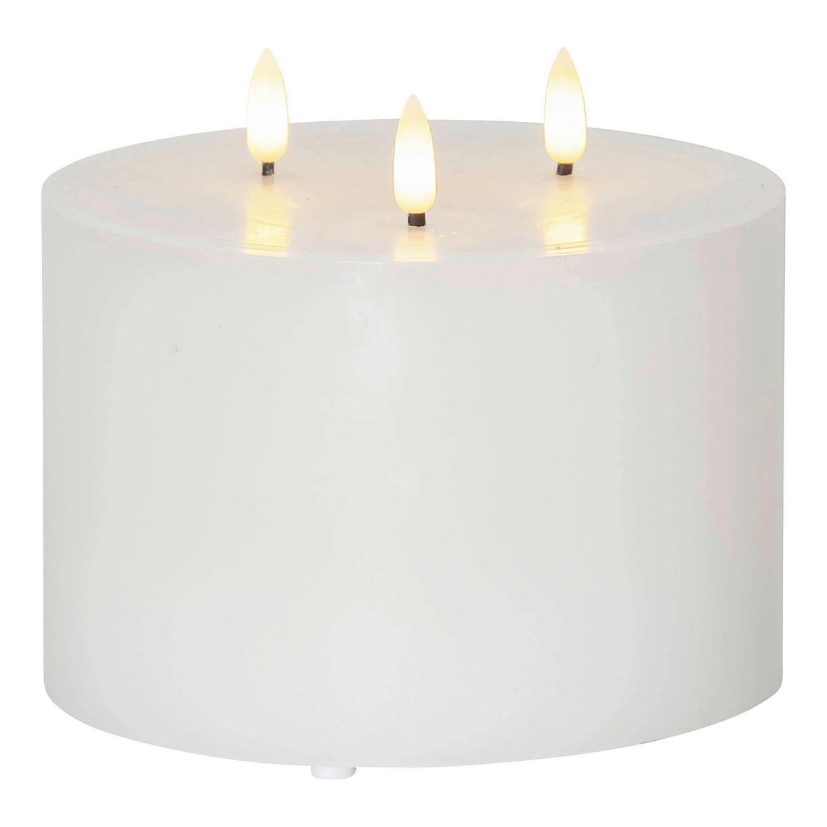 LED-Kerze 411546 LED-Kerze - Weiß, Basics, Naturmaterialien/Kunststoff (15/13cm) - Eglo