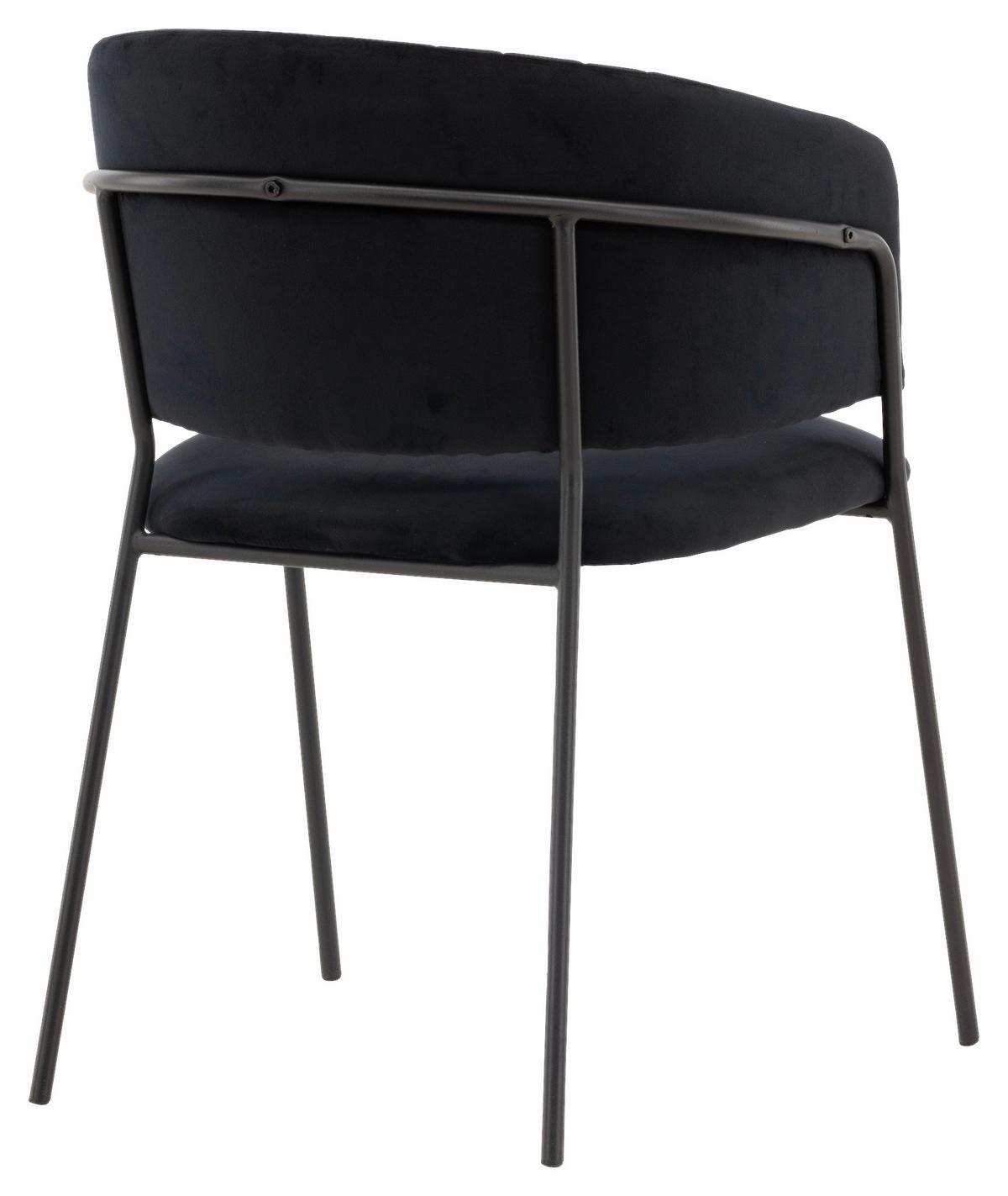 Stuhl-set Selma Schwarz B: 54 Cm - Schwarz, Design, Textil/Metall (54/82/58cm) - Livetastic