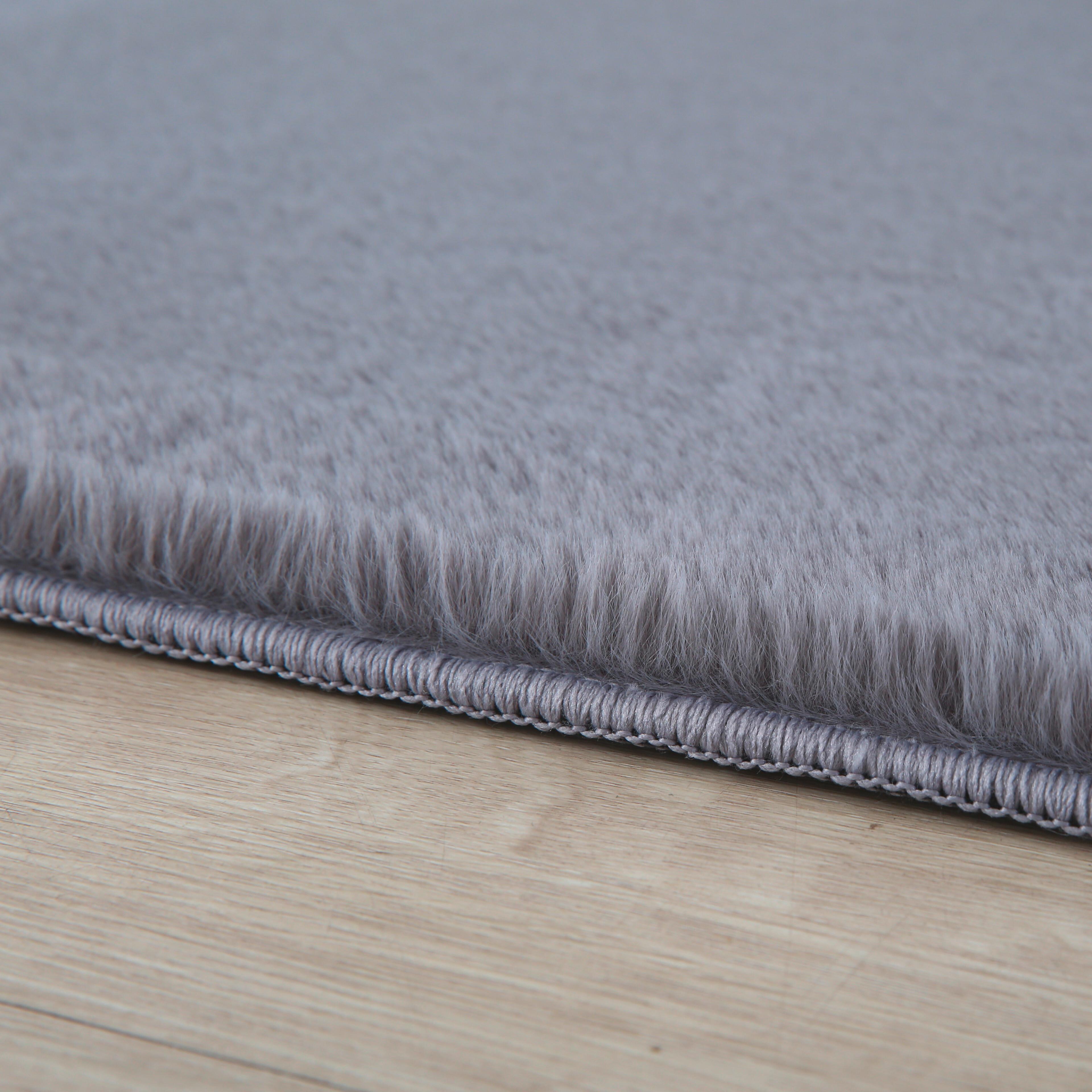 Hochflorteppich, Grau, F: 20mm Pouffy - Grau, Basics, Textil (200/200cm)