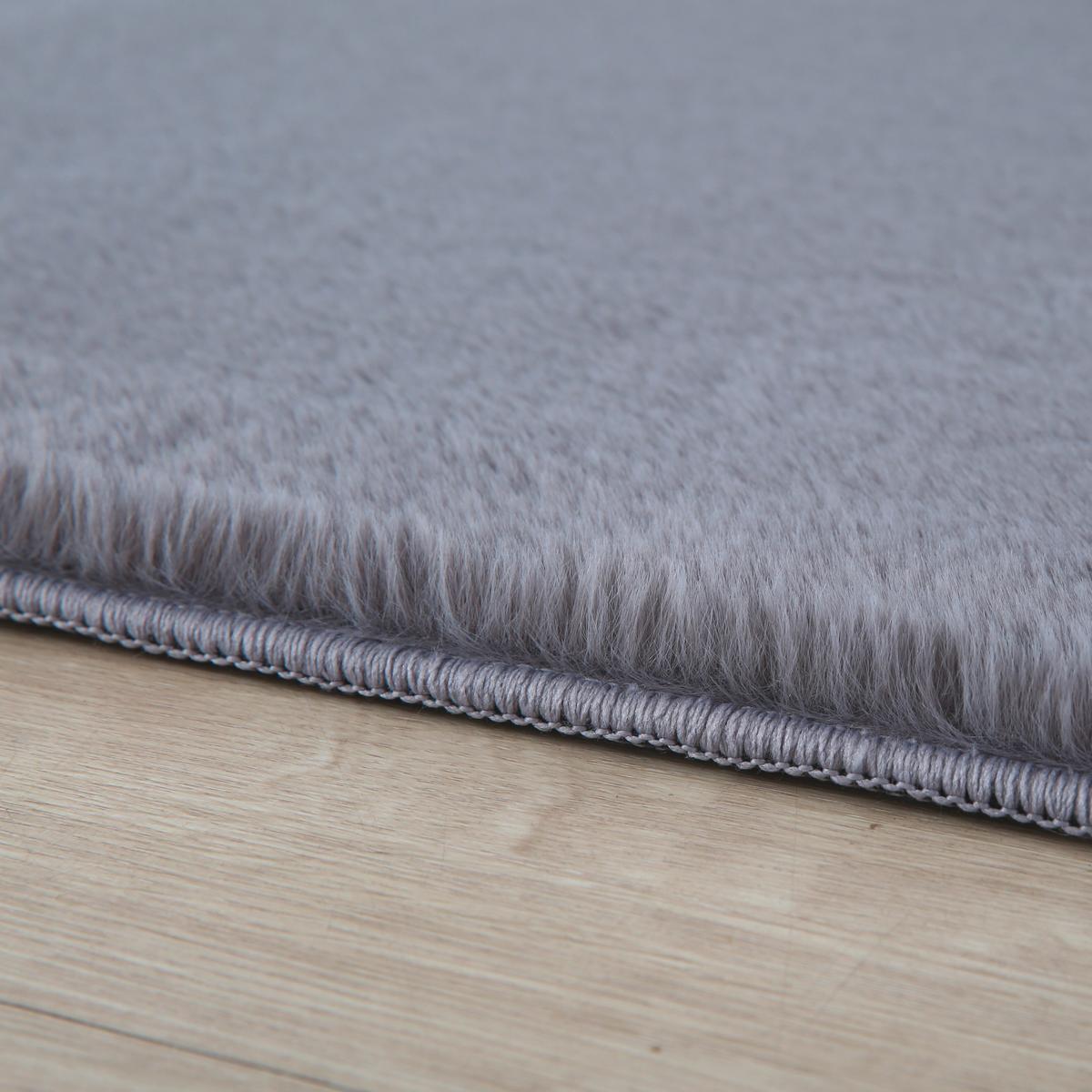 Hochflorteppich, Grau, F: 20mm Pouffy - Grau, Basics, Textil (200/200cm)