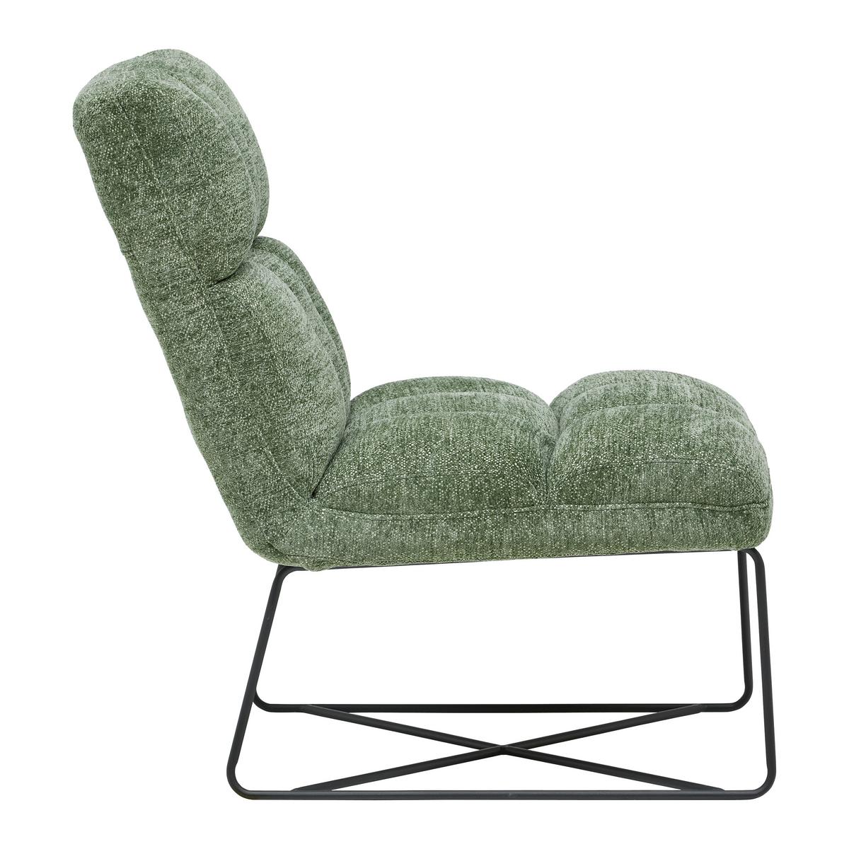 Relaxačné kreslo MARCO - čierna/zelená, Modern, kov/textil (62/86/87cm) - Based