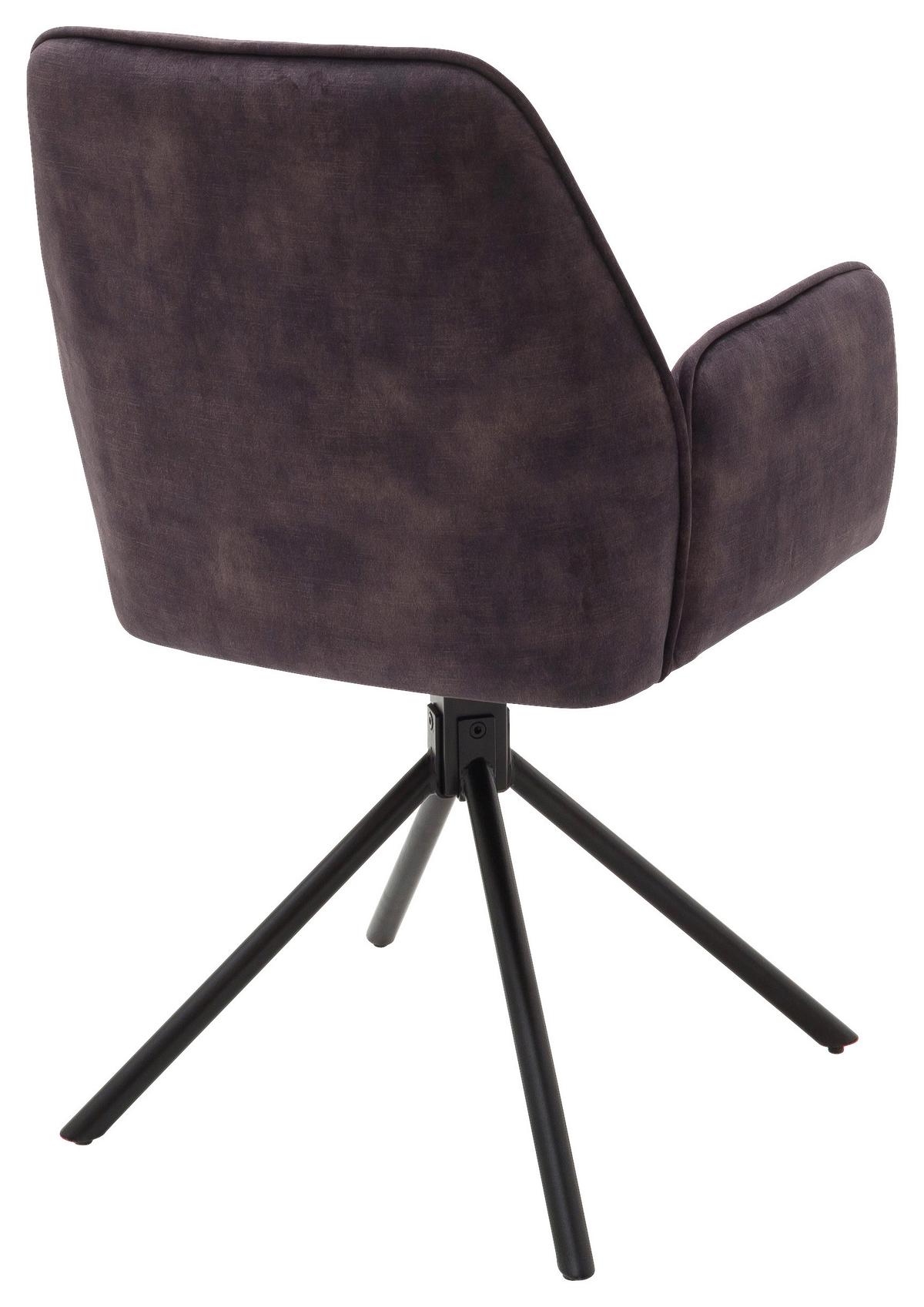 ŽIDLE S PODRUČKAMI OTTAWA - černá/antracitová, Moderní, kov/textil (60/89/64cm) - Premium Living
