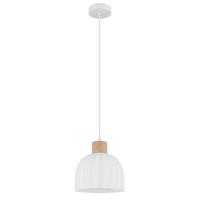 HÄNGELEUCHTE Braun, Opal, ca. 20x20 cm - Opal/Braun, Design, Glas/Holz (20/120cm) - Globo