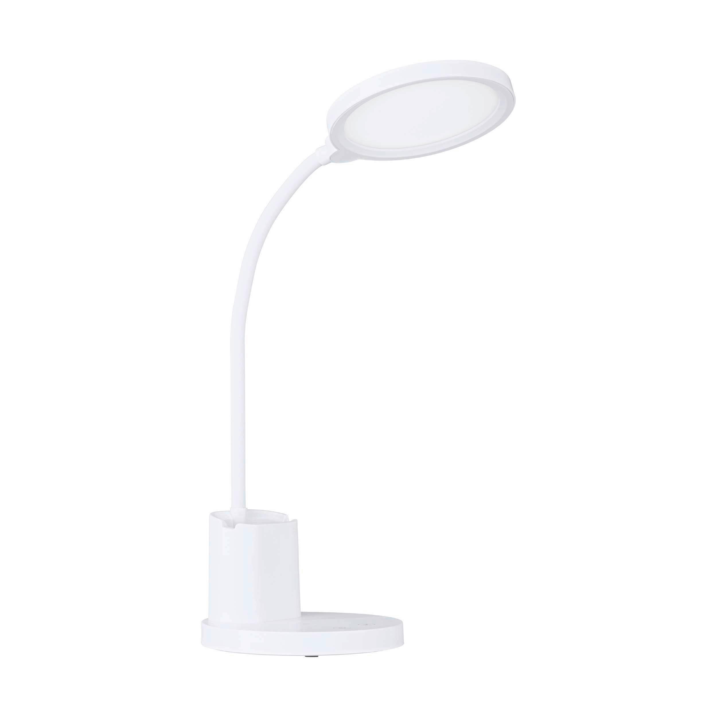 Tischlampe Rehamna dimmbar Weiß - Weiß, Basics, Kunststoff (15/55cm) - Eglo