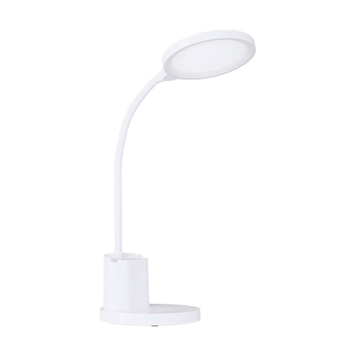 Tischlampe Rehamna dimmbar Weiß - Weiß, Basics, Kunststoff (15/55cm) - Eglo