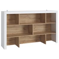 Kommodenaufsatz Calabria Weiss/Eichefarben, B: 201,2 cm - Eichefarben/Weiß, Trend, Holzwerkstoff (201,2/118,8/45cm)