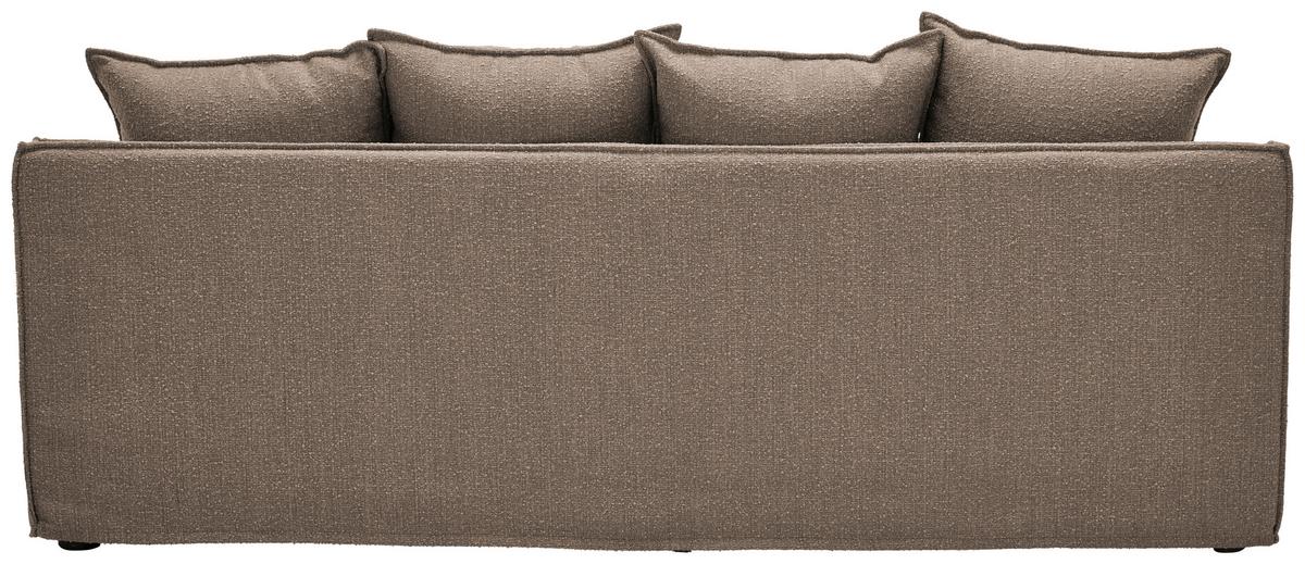 3-Sitzer-Sofa Aurora - Schwarz/Braun, Trend, Textil (227/92/105cm) - Livetastic