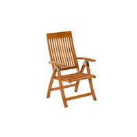 Gartesessel klappbar Comodoro Holz massiv - Naturfarben, ROMANTIK / LANDHAUS, Holz (62/110/63cm) - Gardenson