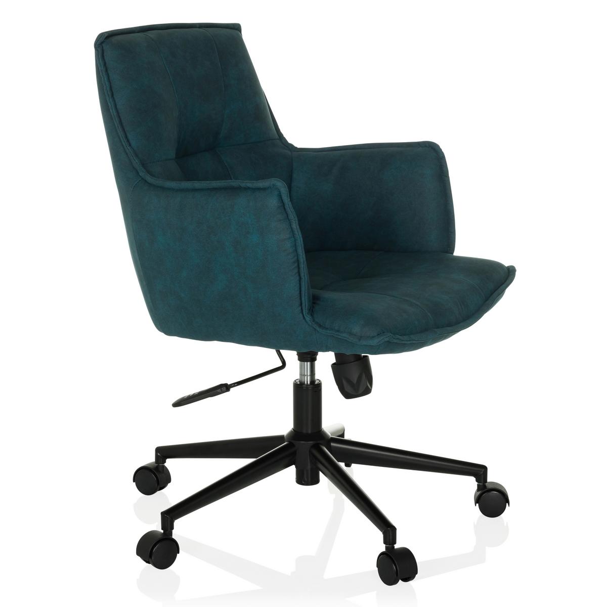 Drehstuhl Solao Life Dunkelblau B: 54 cm - Schwarz/Dunkelblau, MODERN, Kunststoff/Textil (54/85/70cm) - MID.YOU