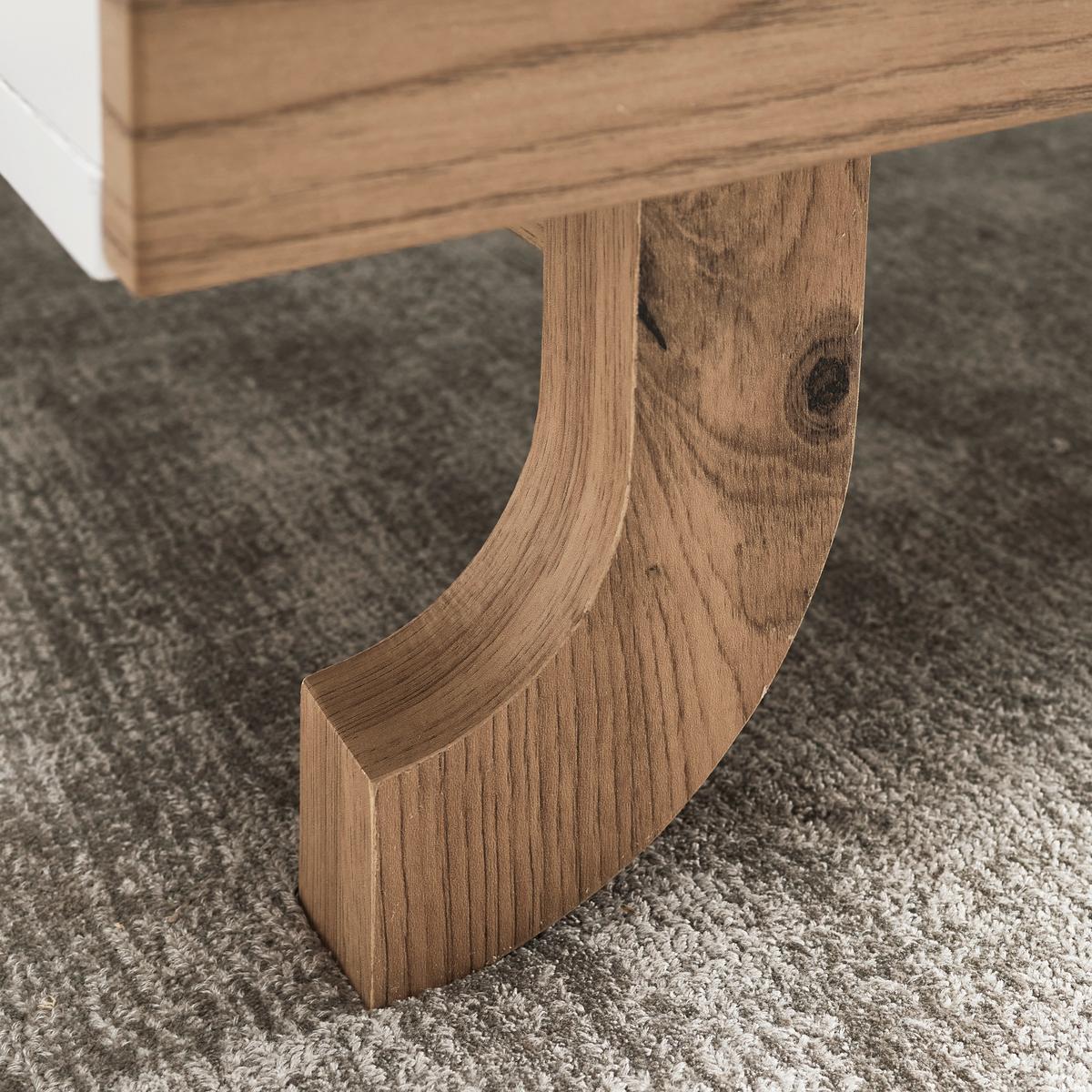 Konferenčný stolík VIRA farby dubu/biela - biela/farba borovice, Modern, drevo (110/38/66cm) - Bessagi Home