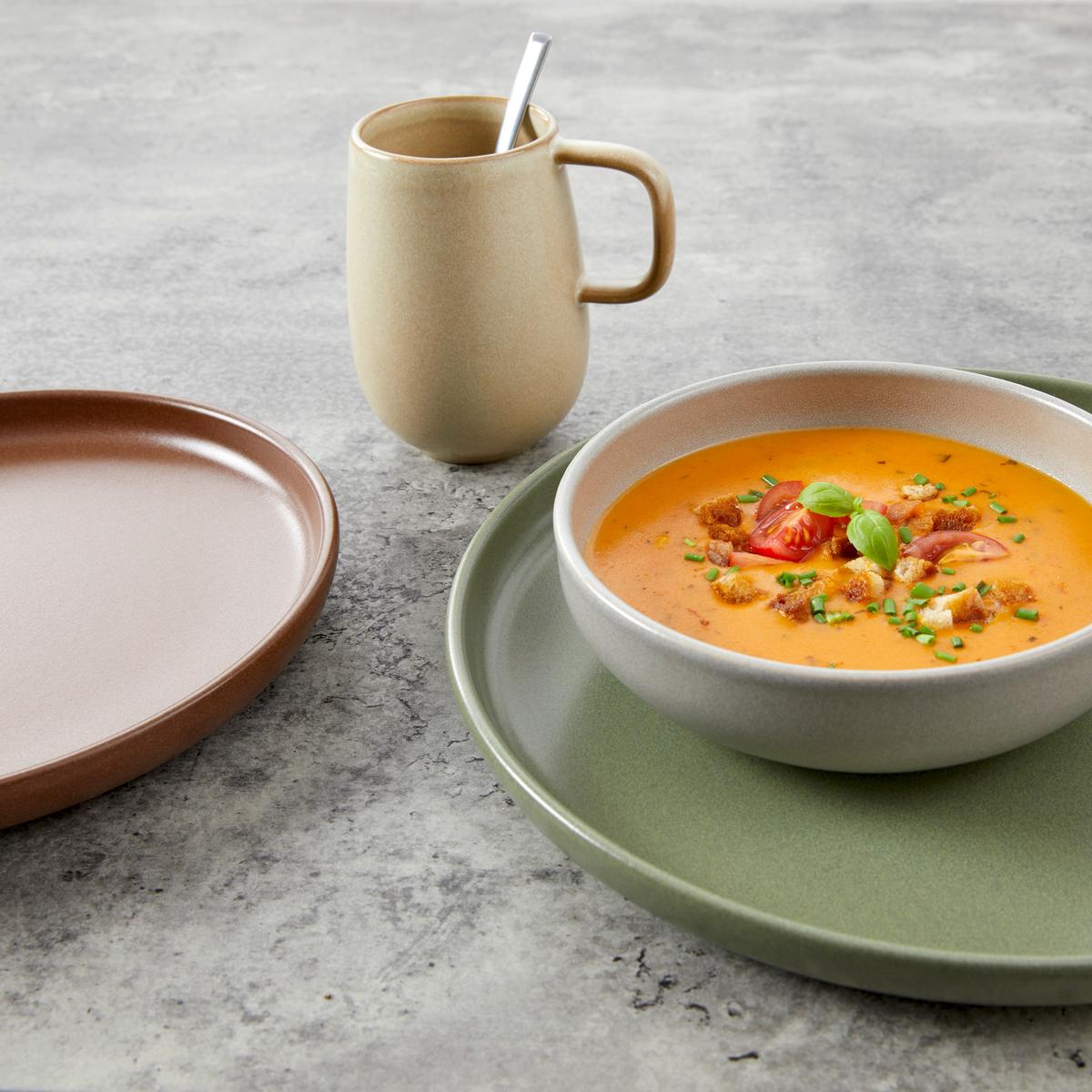 Kombiservice Uno Keramik 4 Personen Geschirr Set - Multicolor, MODERN, Keramik (40,5/37/49,5cm) - Creatable