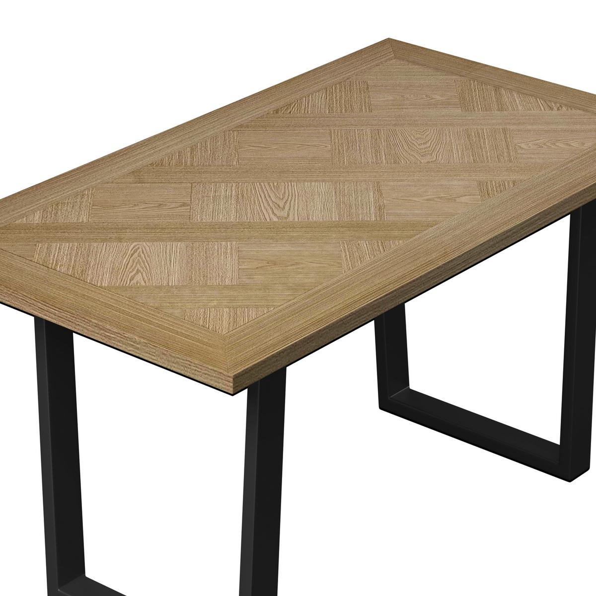 Jídelní set Abelia - černá/krémová, Moderní, kov/kompozitní dřevo - Bessagi Home