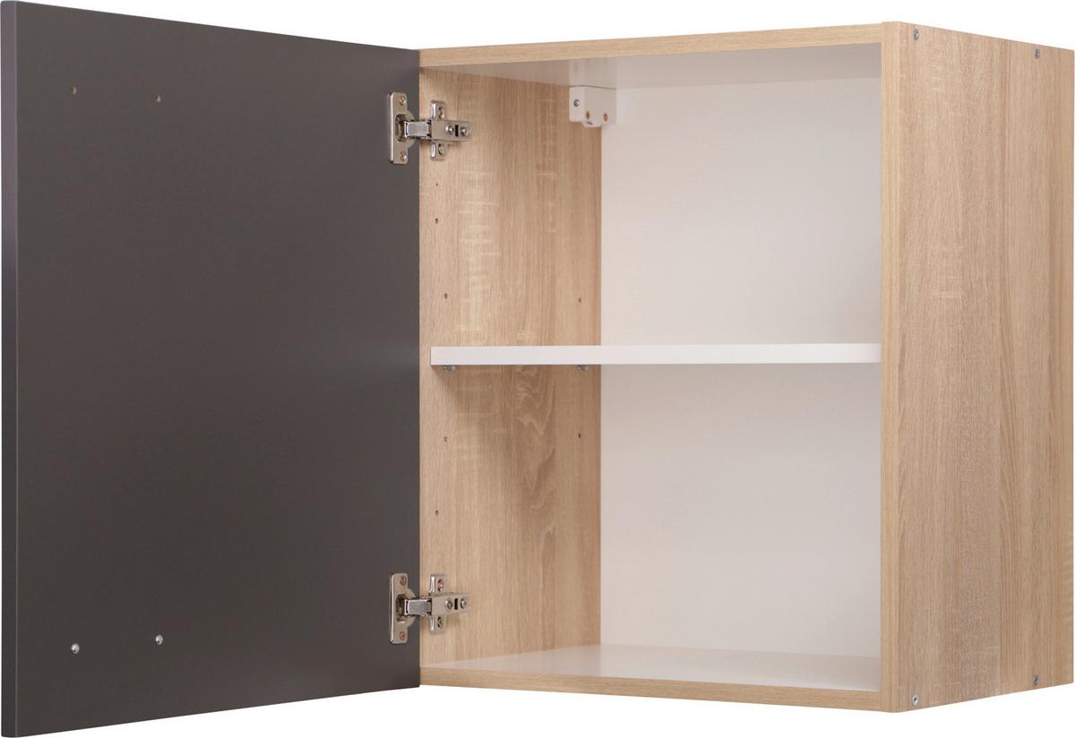 Küchenoberschrank Merle Grau, Eiche Dekor B:50cm - Eichefarben/Grau, Basics, Holzwerkstoff (50/56,1/34,6cm) - Respekta