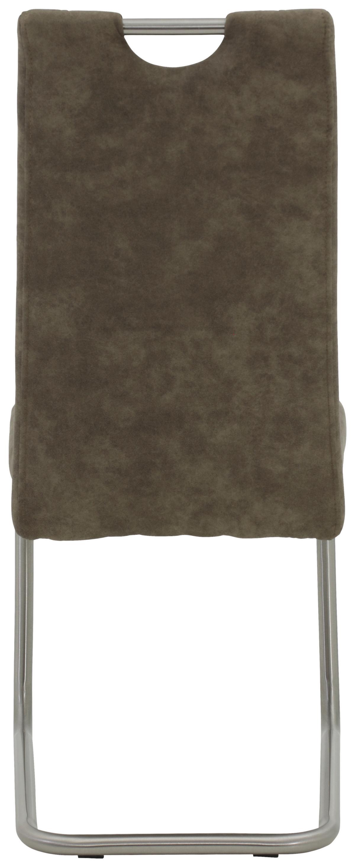 Schwingstuhl-Set Ulla S Schlammfarben - Schlammfarben/Edelstahlfarben, MODERN, Textil/Metall (43/98/59cm) - MID.YOU