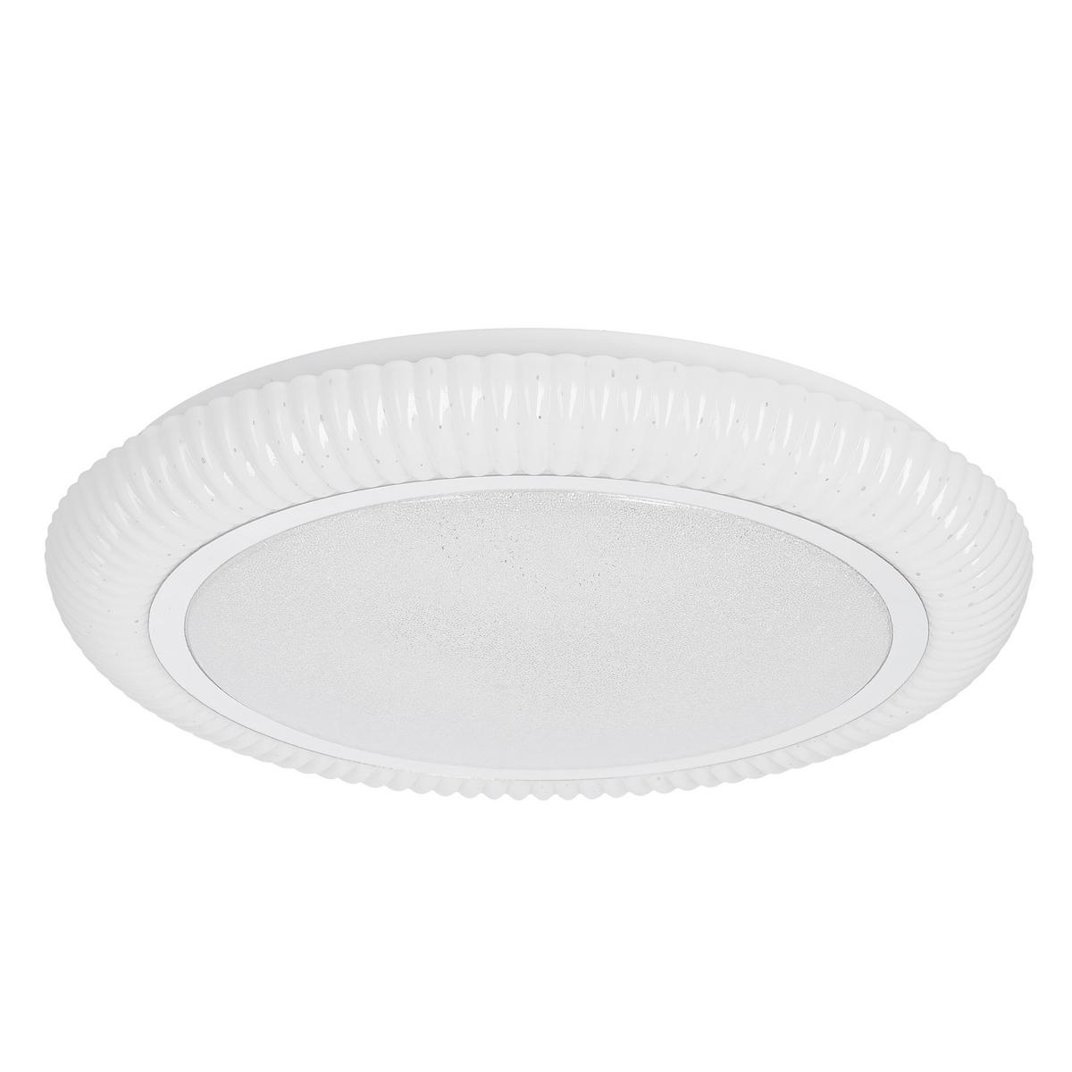 Led-deckenleuchte 13-34243 Gilly - Chromfarben/Weiß, KONVENTIONELL, Kunststoff/Metall (38/38/7cm)