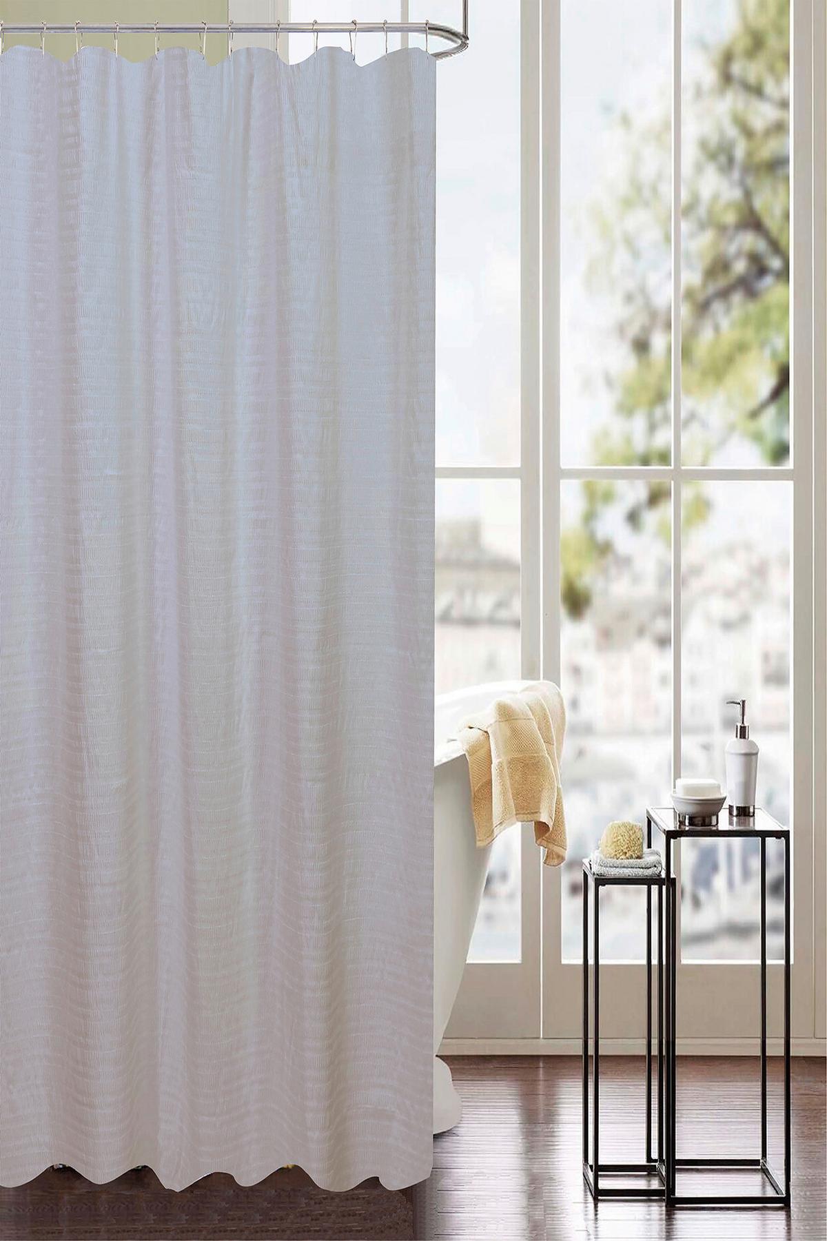 Duschvorhang Nora - Grau, MODERN, Textil (180/200cm) - Luca Bessoni