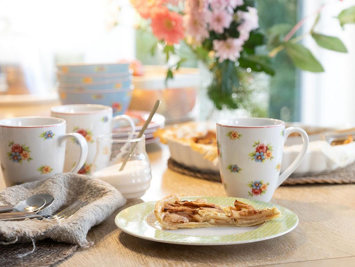 Kombiservice Porzellan 4 Personen Geschirr Set - Blau/Gelb, Keramik (32/31,5/33cm) - Creatable