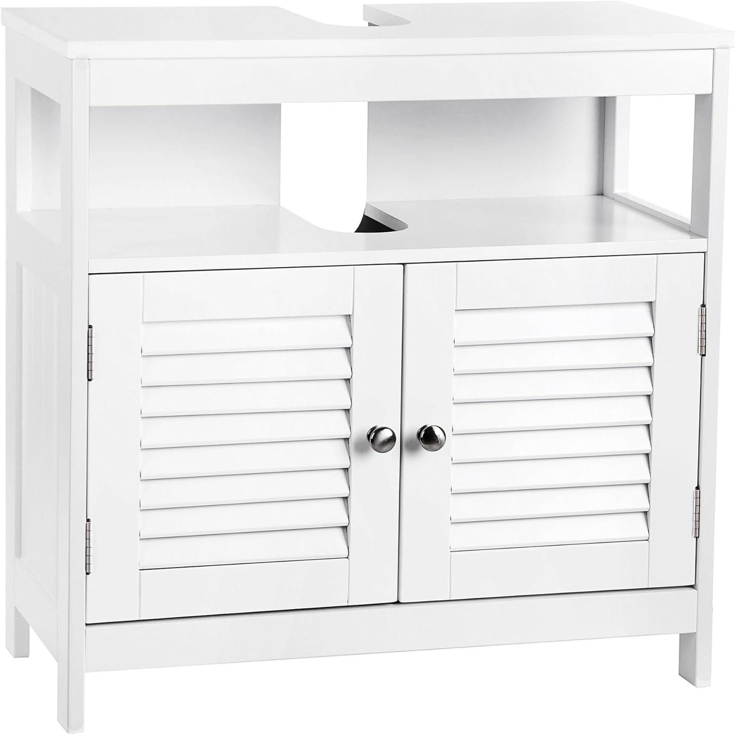Waschbeckenunterschrank Bbc02wt - Weiß, Trend, Holzwerkstoff (60/60/30cm) - MID.YOU