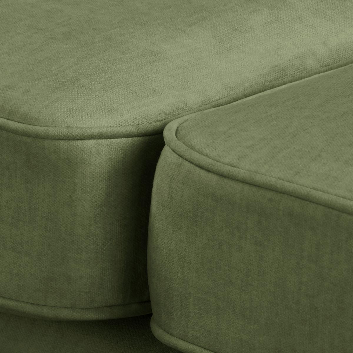 Schlafsofa Laura Dunkelgrün, B: 190cm - Dunkelgrün/Braun, Design, Textil (190cm) - P & B
