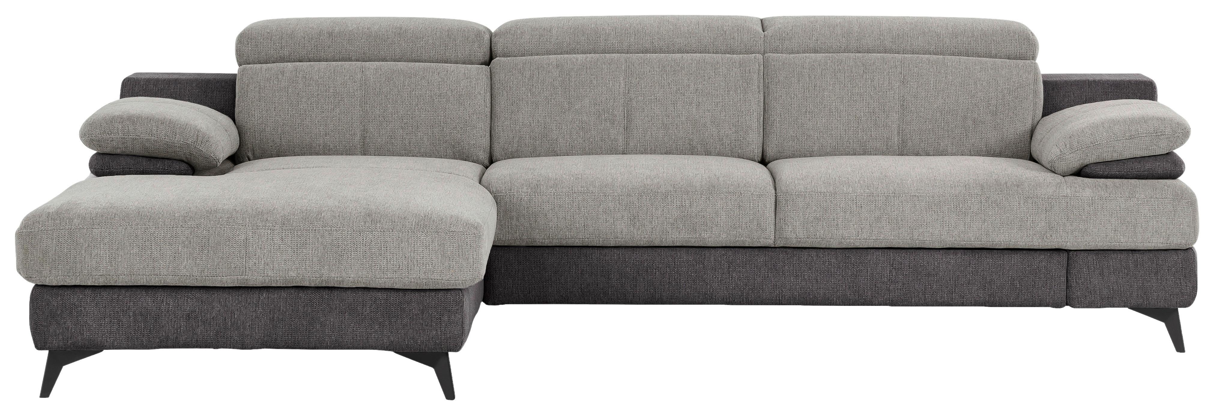 Ecksofa Titus Hellgrau/dunkelgrau - Dunkelgrau/Hellgrau, Design, Textil (291/80-98/178cm) - Livetastic