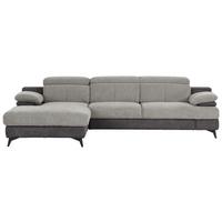 Ecksofa Titus Hellgrau/dunkelgrau - Dunkelgrau/Hellgrau, Design, Textil (291/80-98/178cm) - Livetastic