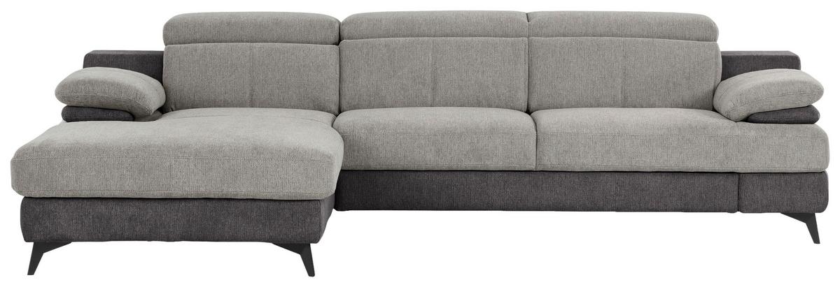 Ecksofa Titus Hellgrau/dunkelgrau - Dunkelgrau/Hellgrau, Design, Textil (291/80-98/178cm) - Livetastic