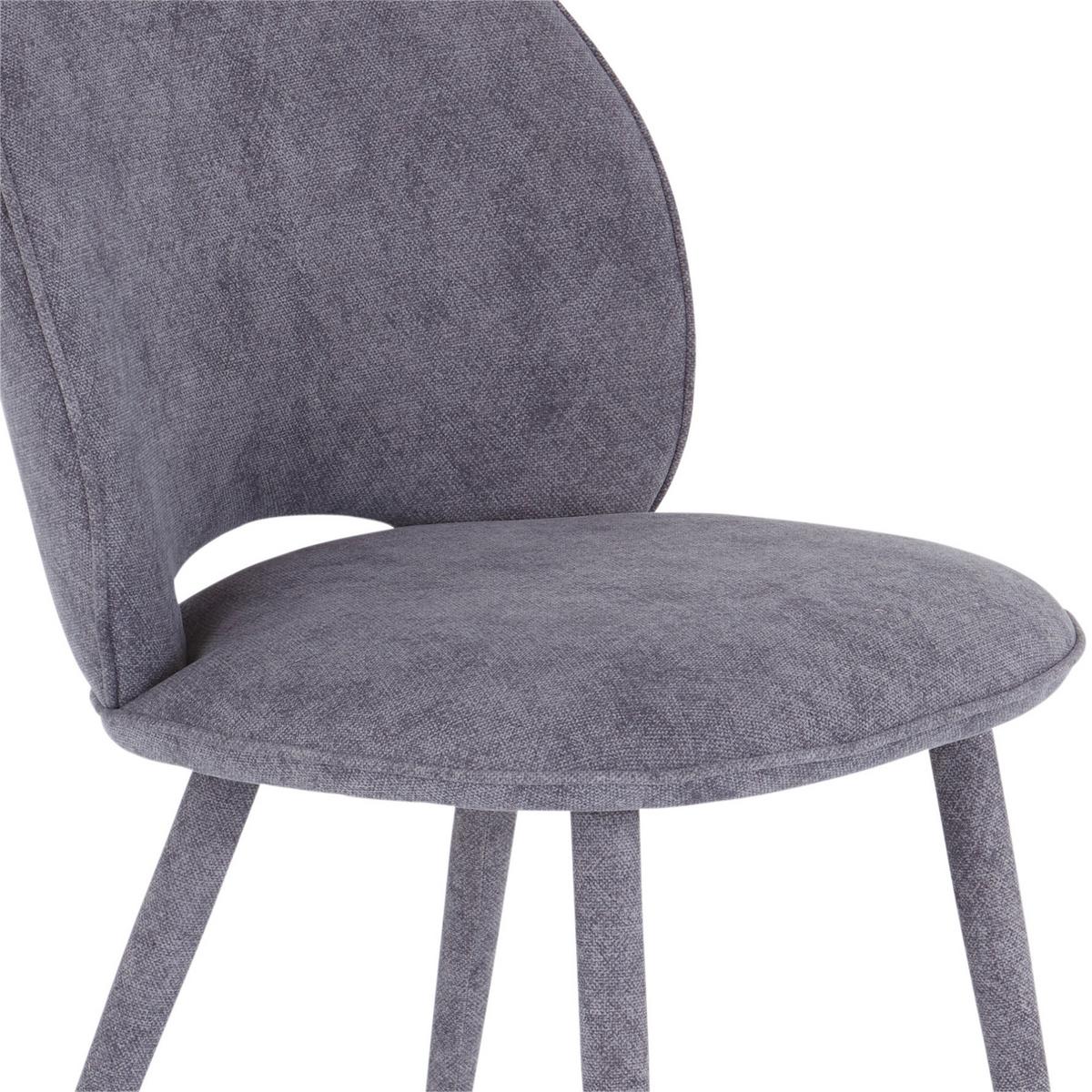 Stuhl Lavik - Grau, MODERN, Holz/Textil (50/87/58,5cm) - Livetastic