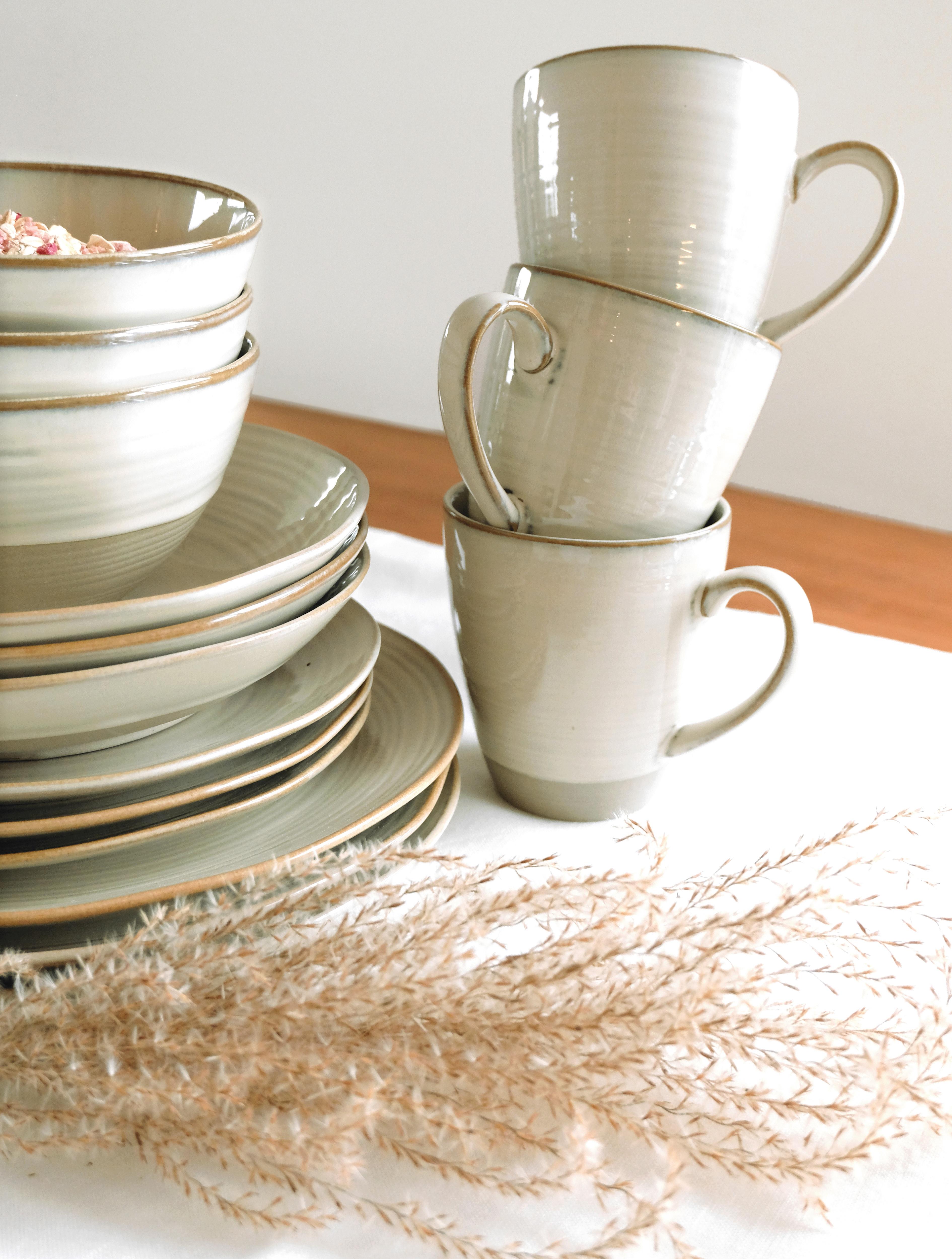 Frühstücksset Nottingham 12--Teilig. Beige - Beige, Basics, Keramik - Mäser