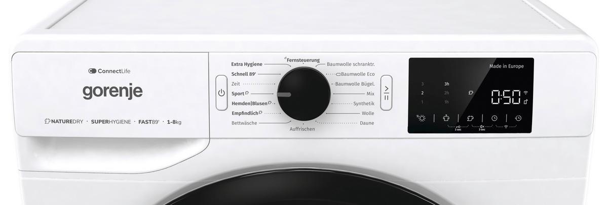 Wärmepumpentrockner Dpne82/gn - Weiß, MODERN, Glas/Kunststoff (60/85/62,5cm) - Gorenje