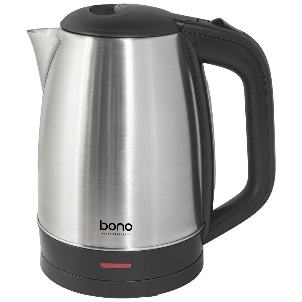 Wasserkocher Megan Schwarz/ Edelstahl 1,7 L 1500-1800 W