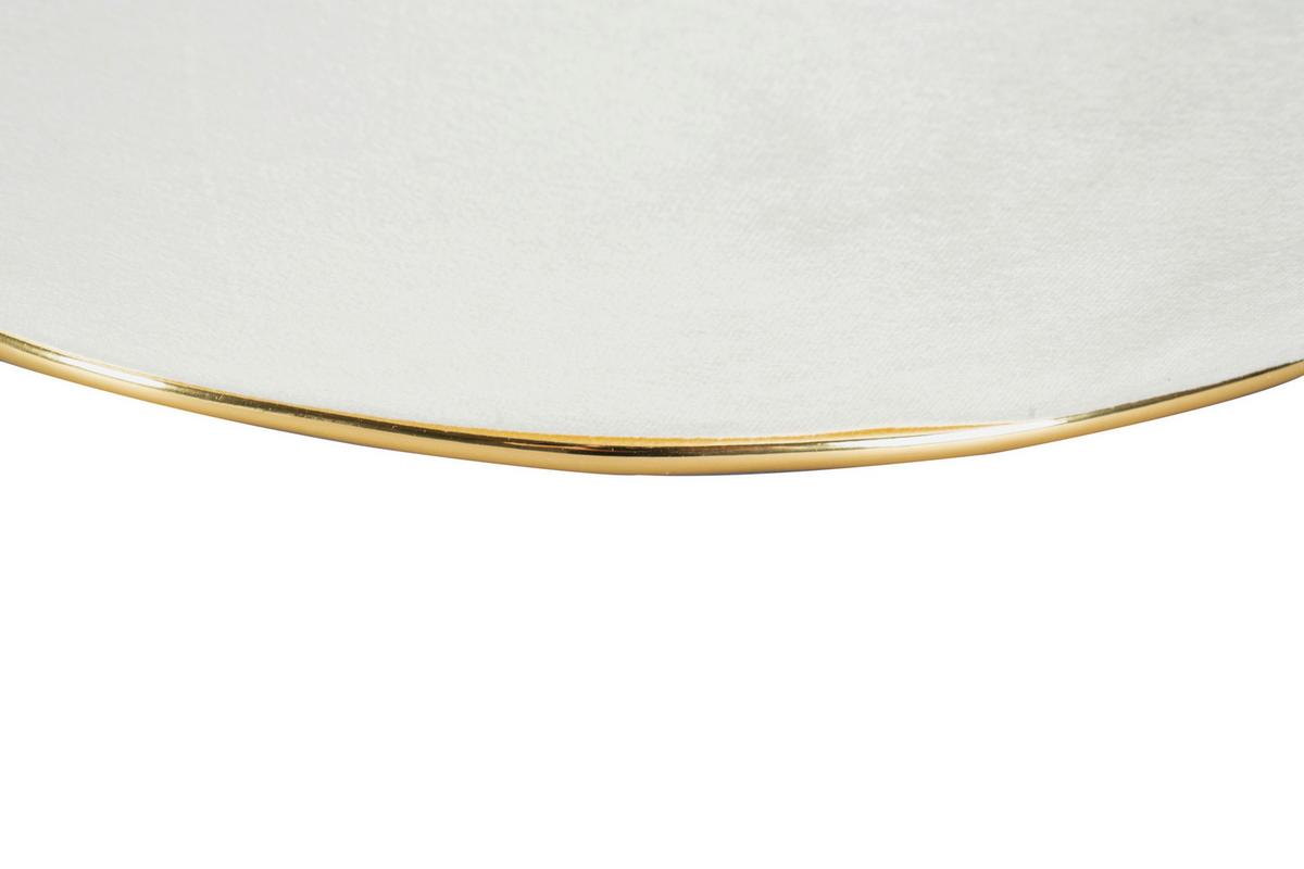Hocker Contessa Beige/Goldfarben D: 60 cm - Beige/Goldfarben, Design, Textil (60/42,5cm) - Kayoom