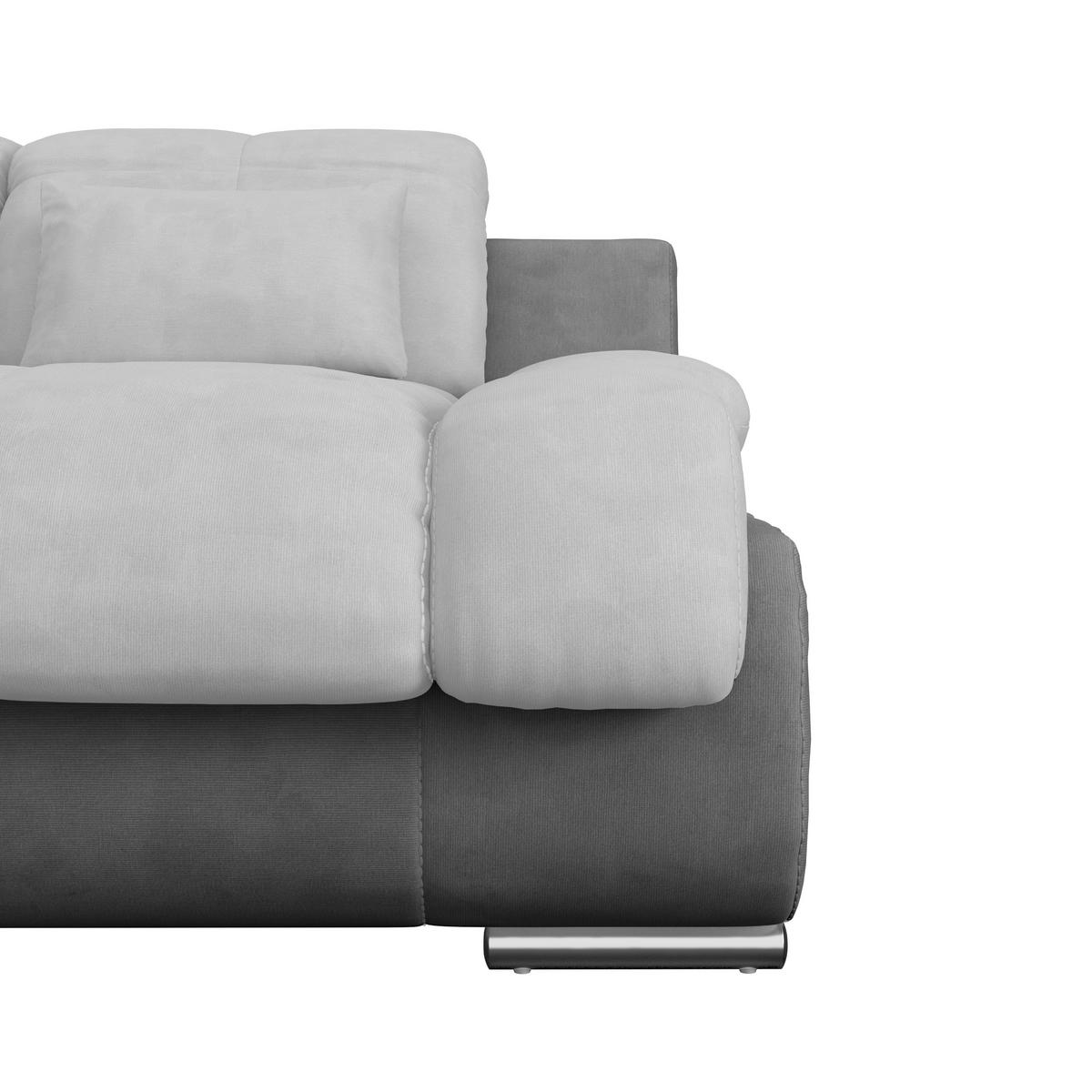 Sedací souprava MULTI, levá, světle šedá / tmavě šedá barva - šedá/světle šedá, Moderní, kov/textil (228/345/184cm) - Luca Bessoni