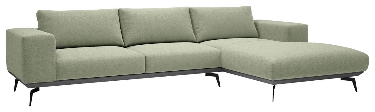 Ecksofa Albero - Beige/Schwarz, Design, Holz/Textil (330/180cm) - MID.YOU
