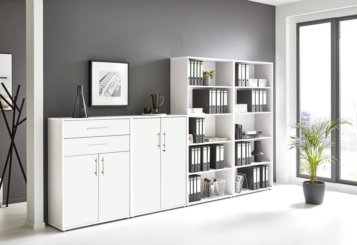 Aktenschrank Office Edition Weiß B: 337,6cm - Weiß, MODERN, Holzwerkstoff (337,6/185,6/33cm) - MID.YOU