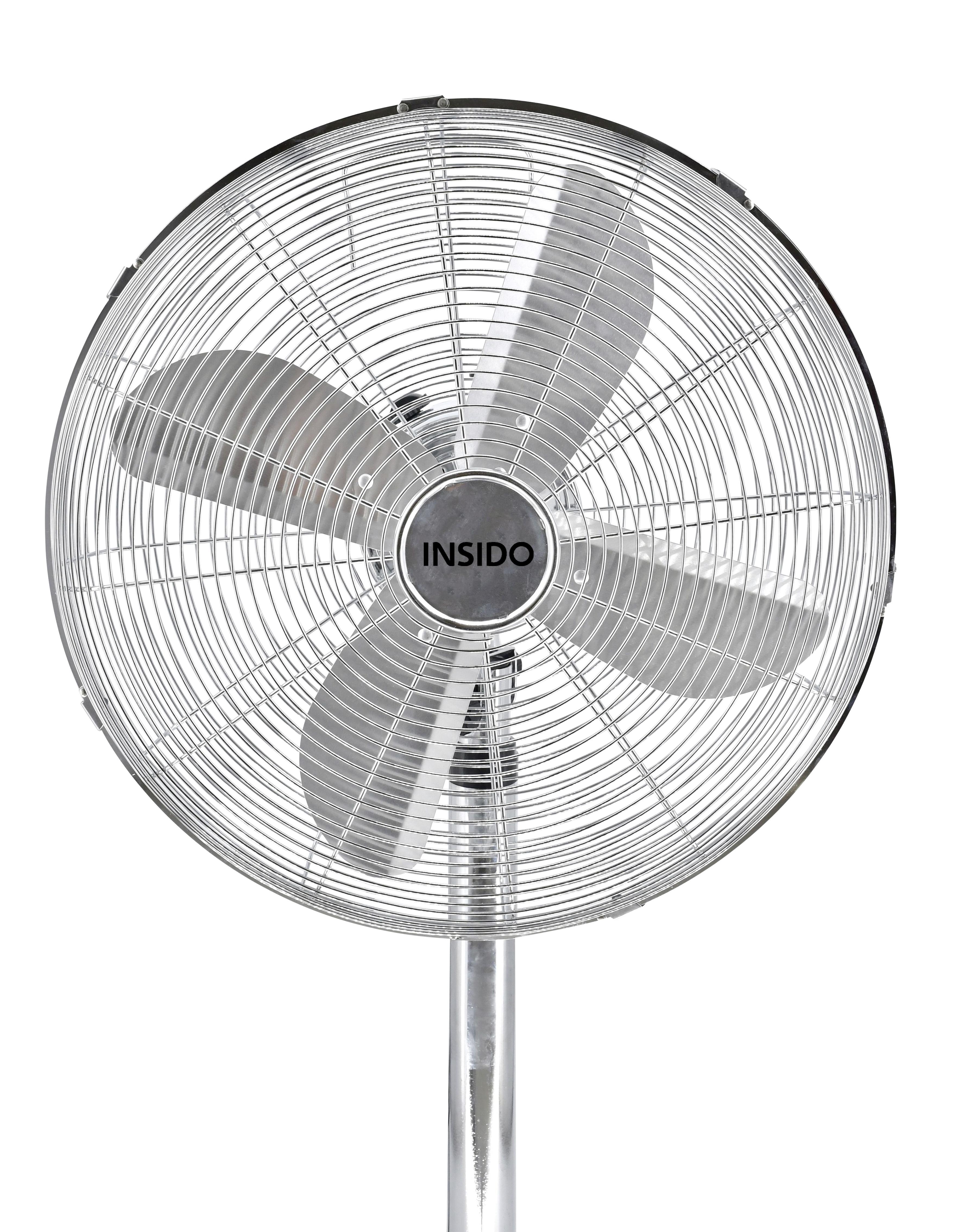 Stojanový Ventilátor Herwig - barvy chromu, kov (45/127cm) - Insido